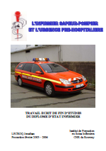 L'infirmier sapeur pompier et l'urgence pre-hospitaliere - Memoire de fin d'etudes