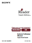 Guide utilisateur Sony Reader Touch Edition PRS 650